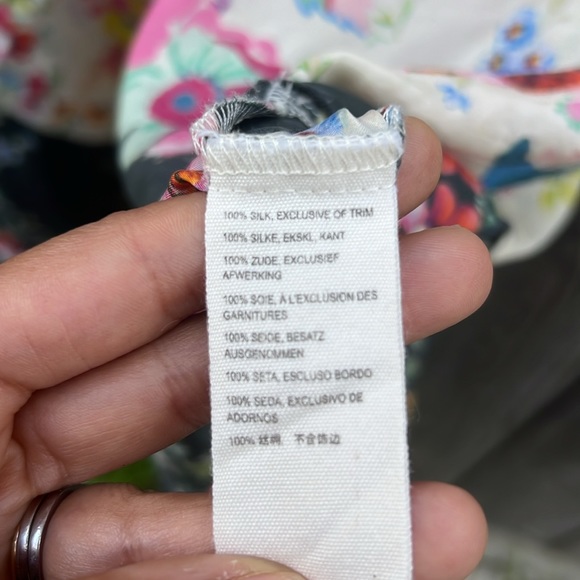 Johnny Was Tropical Flower Short-Sleeve Tunic XL - Picture 5 of 8